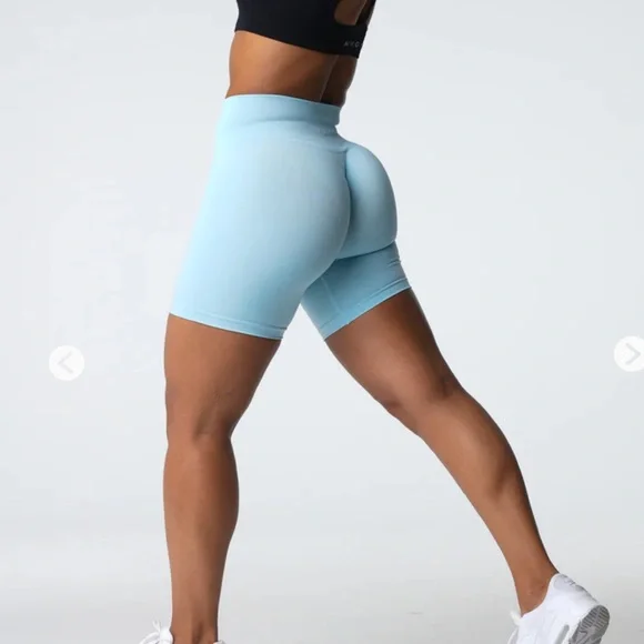 Pastel Blue Pro Seamless Shorts - NVGTN (navigation) - Picture 1 of 4